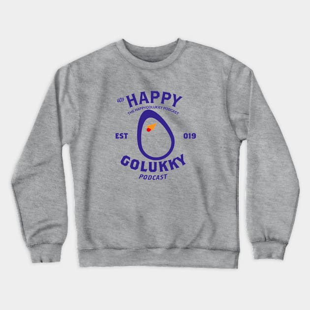 HappyGoLukky Main Crewneck Sweatshirt by The HappyGoLukky Podcast